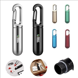 Pill Bottle Keychain Container